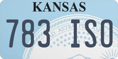 KS license plate 783ISO