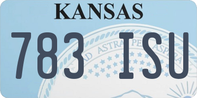 KS license plate 783ISU