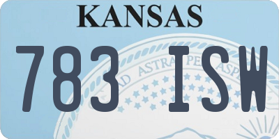 KS license plate 783ISW