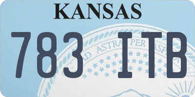 KS license plate 783ITB