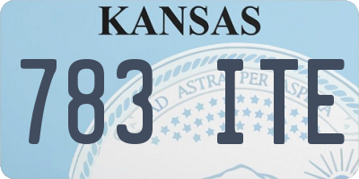 KS license plate 783ITE