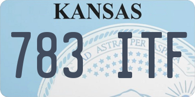 KS license plate 783ITF
