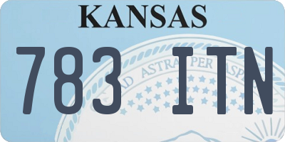 KS license plate 783ITN