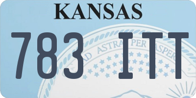 KS license plate 783ITT