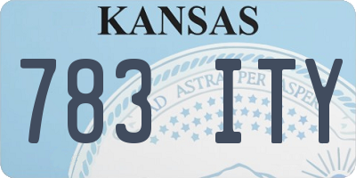 KS license plate 783ITY