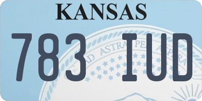 KS license plate 783IUD