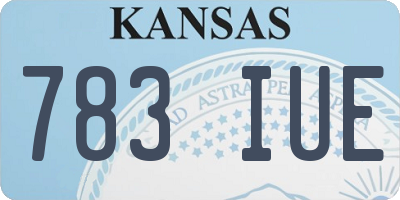 KS license plate 783IUE