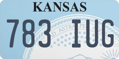 KS license plate 783IUG