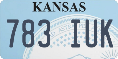 KS license plate 783IUK