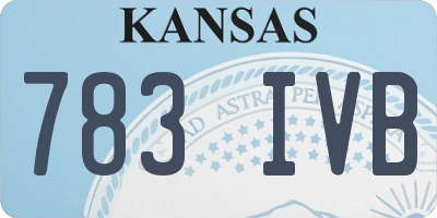 KS license plate 783IVB
