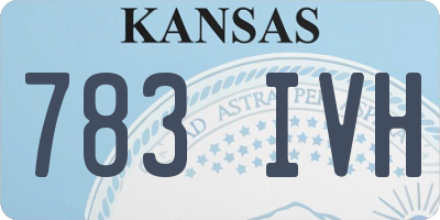 KS license plate 783IVH