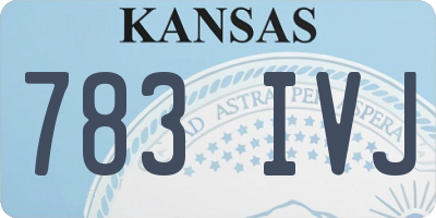 KS license plate 783IVJ