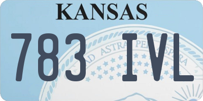 KS license plate 783IVL
