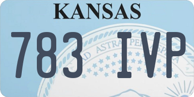 KS license plate 783IVP