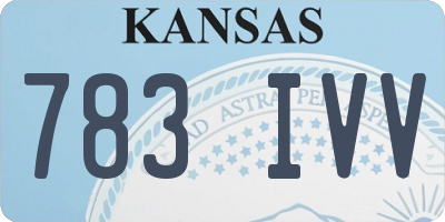 KS license plate 783IVV