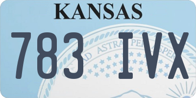 KS license plate 783IVX