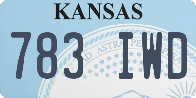 KS license plate 783IWD