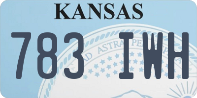 KS license plate 783IWH