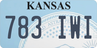 KS license plate 783IWI