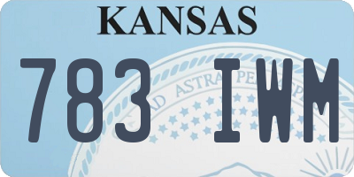 KS license plate 783IWM
