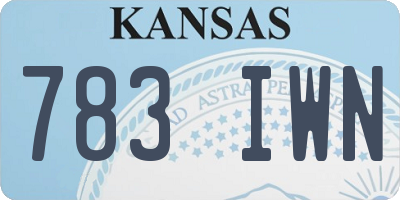 KS license plate 783IWN