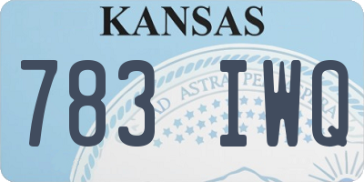 KS license plate 783IWQ