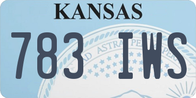 KS license plate 783IWS