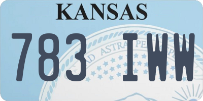 KS license plate 783IWW