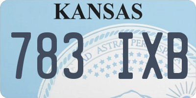 KS license plate 783IXB