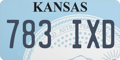KS license plate 783IXD