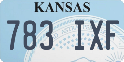 KS license plate 783IXF