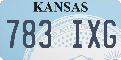 KS license plate 783IXG