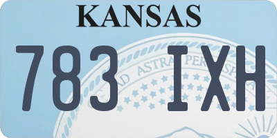 KS license plate 783IXH