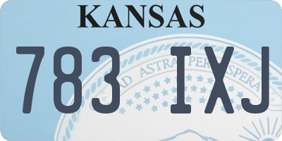 KS license plate 783IXJ