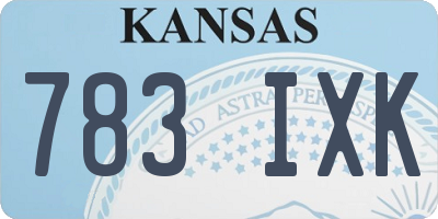 KS license plate 783IXK