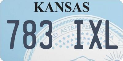 KS license plate 783IXL