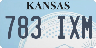 KS license plate 783IXM