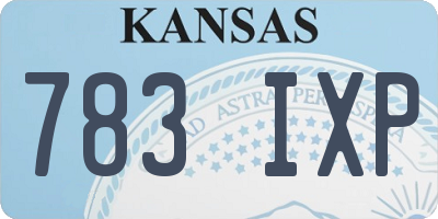 KS license plate 783IXP