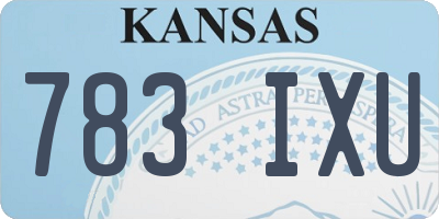KS license plate 783IXU