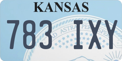 KS license plate 783IXY
