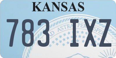 KS license plate 783IXZ