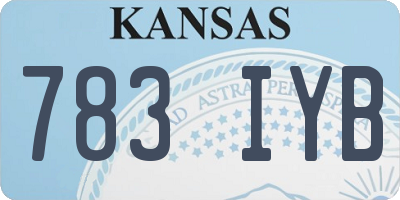 KS license plate 783IYB