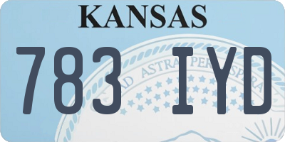 KS license plate 783IYD