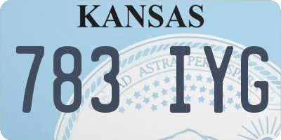KS license plate 783IYG