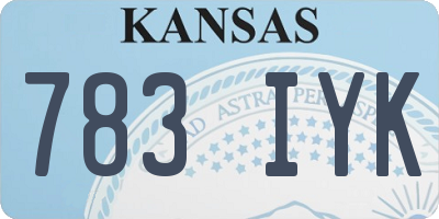 KS license plate 783IYK