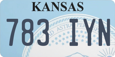 KS license plate 783IYN