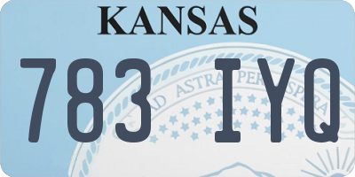 KS license plate 783IYQ