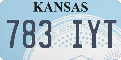 KS license plate 783IYT