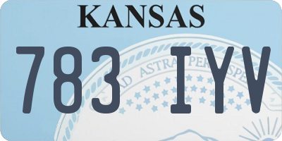 KS license plate 783IYV