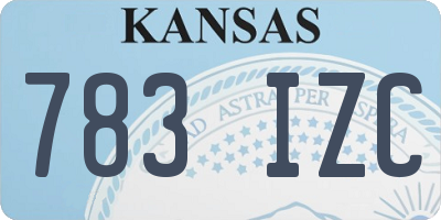 KS license plate 783IZC